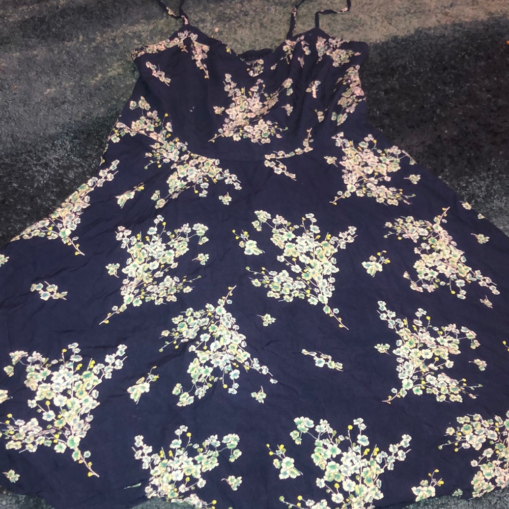 Float cute blue floral dress